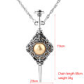 Double Sided Blood Pact Charm Necklace Silve Fantastic Dumbledore Grindelwald Blood Pendant Necklace For Movie Fans Jewelry Gift. 