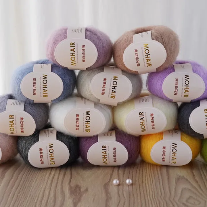 25g Mohair Yarn Extra Soft Warm Baby Wool Crochet Yarn for Hand Knitting Sweater Shawl Scarf DIY Material Supplies