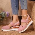 Women Closed Toe Wedge Sandals Women Summer Buckle Strap Gladiator Shoes Woman Fashion Espadrilles Platform Sandalias Mujer.