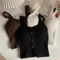 Women's Y2K Cropped Tops with Bra Pads Summer Corset Korean Suspenders Vest Sexy Camisole Slim New. 