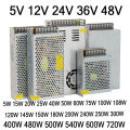 60W 120W DC 12 Volt 24V 36V 48V 5V Switching Power Supply 1A 2A 3A 5A 10A 20A AC 110V 220V to 200W 250W 360W 600W SMPS LED Strip. 