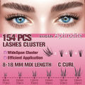 uCoolMe Lashes Aphrodite Invisible Band Individual Clusters Soft and Lightweight False Eyelashes Extension for Home Makeup Use. 