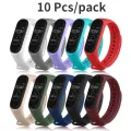10 Pieces/pack Strap for Xiaomi Band 7 6 5 4 3 Silicone Bracelet for Mi Band. 