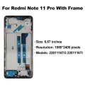 OLED For Xiaomi Redmi Note 11 Pro LCD Display Touch Screen For Xiaomi Redmi Note 11 Pro 5G Screen Digitizer 2201116SG LCD Parts. 