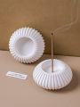 DIY Stripe Round Incense Tray Silicone Mold Simple Candlestick Concrete Gypsum Molds Thread Incense Insert Stick Holder Mould. 