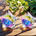 2pcs sun catcher window prism pendant, Crystal rainbow manufacturing garden hanging ornament, home, garden art,Mother's Day, Fa. 