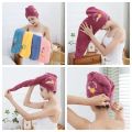Girls Hair Towel Super Absorbent Quick Drying Magic Shower Cap Soft Microfiber. 