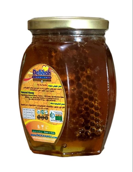 honey with comb (450g), natural and pure honey, imported small bees honey, organic and natural honey with comb