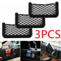 3PCS Car Storage Net Bags Mesh Pockets Universal Car Seat Side Back Storage Net Bag Phone Holder Pocket Organizer. 