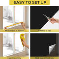 Removable 100% Light Blocking Darkest Window Cloth DIY Total Blackout Glass Privacy Darkening Window Tint Black Window Sticker. 