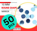 10mm (1cm) Round Shape Small Glass Mirror Pieces | Lippan Art, Embroidery, Jewellery Making, Mosaic Tiles & DIY Crafts.