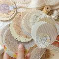 JIANQI 50 pcs Craft Vintage Scrapbooking Paper Kawaii Art Junk Journal Deco Sticker rotundity emboss DIY Material Paper. 