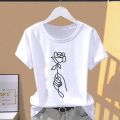 Women Print Floral Sports Fashion Casual Explosive Short Sleeve T-shirt Graphic Tshirts Women Clothes Oversized T Shirt.