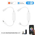 WiFi Mini Led Controller DC 5V 12V 24V Dimmer CCT RGB RGBW RGB+CCT Strip Controller TUYA Smart Life APP F Alexa  Assistant. 