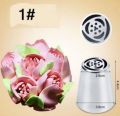 3 Pcs Russian Tulip Icing Piping Nozzles Stainless Steel Flower Cream Pastry Tips Nozzles Cake Decorating Tools. 