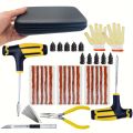 PKWKS New Car Tire Repair Kit Puncture Plug Tools Tyre Puncture Emergency for Tire Strips Stirring Glue Repair Tool Kit.