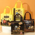 4Pcs Mixed, Construction Party Favors Bags Non Woven Fabric Goodie Bag Candy Bags Portable Bags For Birthday Party Supplies.