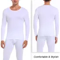 Long Johns Thermal Underwear for Men Fleece Lined Base Layer Set for Cold Weather. 