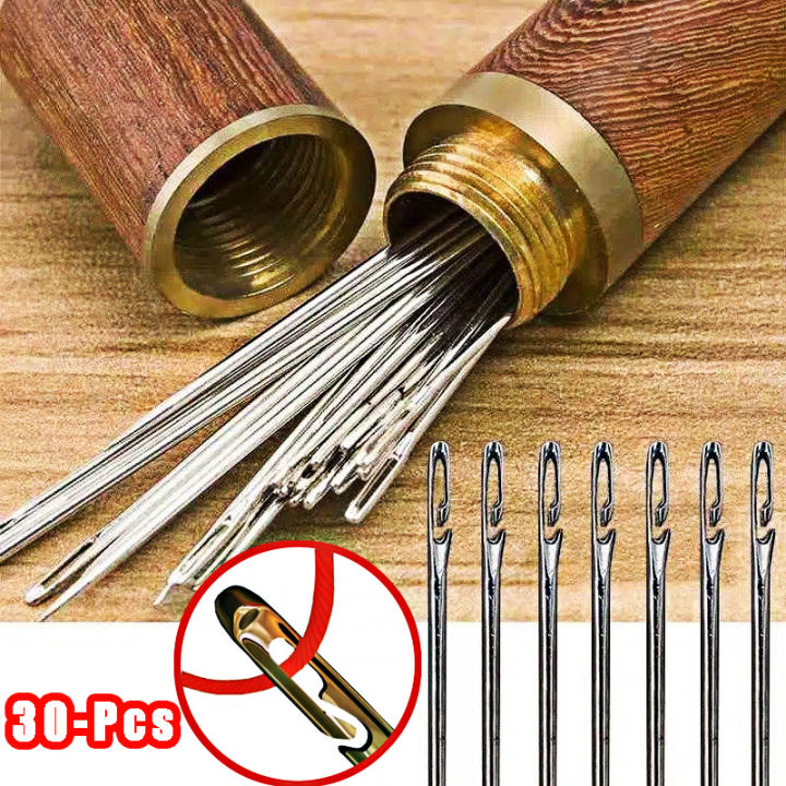 30pcs Blind Sewing Needle Elderly Stainless Steel Quick Automatic Self ...