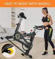 Sovnia Exercise Bike, Stationary Bikes, Fitness Bike with iPad Holder, LCD Monitor and Comfortable Seat Cushion, Whisper Quiet Indoor Cycling Bikes Perfect for Home Gym Workout. 