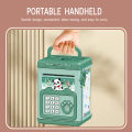 Cute ATM Machine with Fingerprint Password Safe Box with Handle ATM Music Coin Box Bank With Fingerprint Digital. 