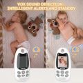 BOIFUN Video Baby Monitor with Camera, No WiFi, ECO VOX Mode, Night Vision, Battery, Two-way Audio, 8 Lullabies, Feeding Reminder, Smart Temperature, 2-inch Screen Baby/Elder/Pet, Wireless, Portable. 