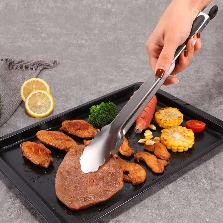 9/12/16%20Inch%20Long%20Bbq%20Tongs%20Non-Slip%20Handle%20Stainless%20Steel%20Fried%20Barbecue%20Clip%20Salad%20Bread%20Clamp%20Kitchen%20Tools%20Meat%20Food%20Clip%20-%20Image%202