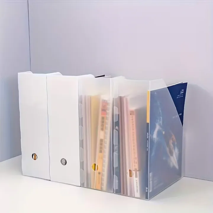 1pc Desktop Storage Book Standing Box File Rack Piece Frame Storage Box ...