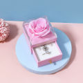 New Rose Flower Jewelry Box for Necklace Pendant Valentine's Day Gift Organizer Plastic Paper Packaging Display Box For Women. 