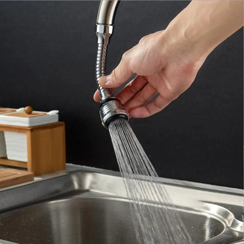 Faucet Extender Flexible 360 Degree Rotating Sprinkler Jet Spray for Sink Turbo Flex for Kitchen Basin Saves Water Cleans Sink from All Sides Shower Head Stainless Steel
