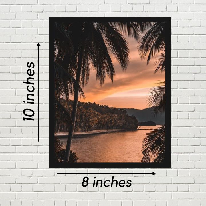 Sinary Frame Aesthetic Scenery wall frame for room decoration wall art | Daraz.pk