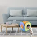 Fun Cat Tunnels Inside Foldable Cube Cat Tent Kitten Toy Tent House Interesting Pet Tunnel Toy Small Dog Playing Training. 