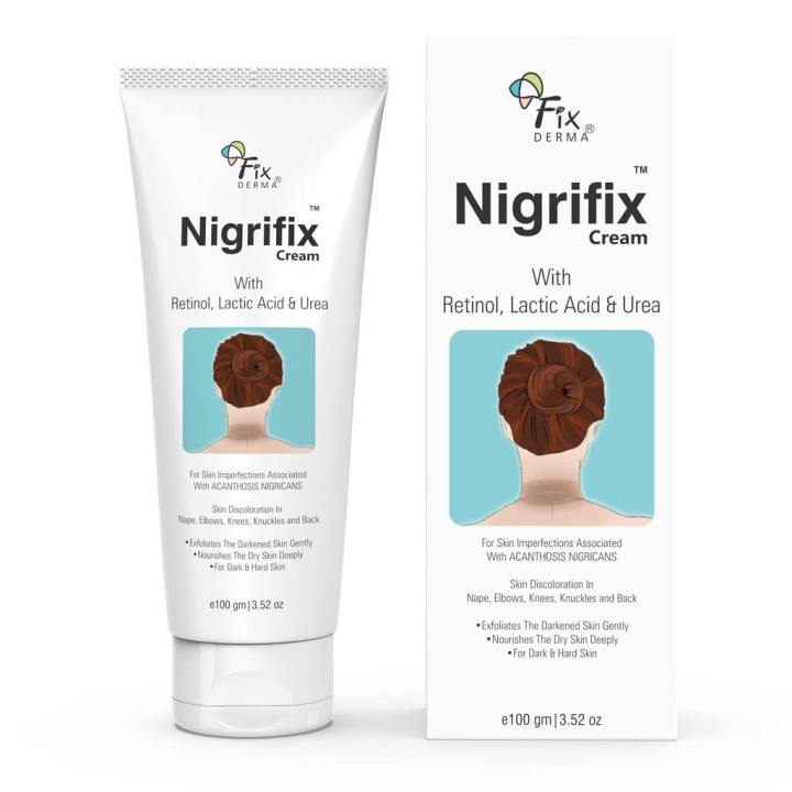 Nigrifix Cream for Acanthosis Nigricans with Lactic Acid | Dermatologist Tested Retinol Cream | Useful for Dark Body Parts like Neck, Ankles, Armpits & Elbows 100G