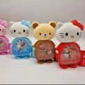 Creative Bear Pen Holder smart Alarm Clock Cartoon design Cute Children′s Clock Student Desktop Clock Bedside Table Clock. 