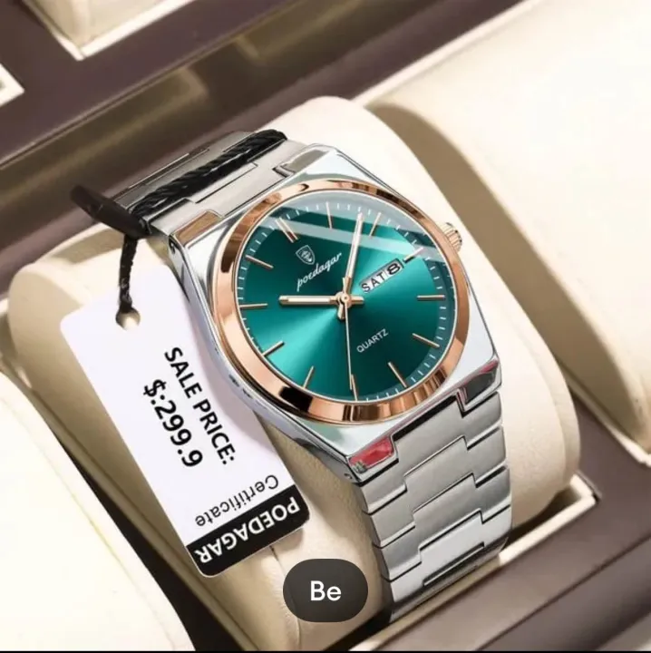 Pecolagar%20Quartz%20Men%E2%80%99s%20Stainless%20Steel%20Watch%20with%20Day%20&%20Date%20Display%20%E2%80%93%20Silver%20-%20Image%202