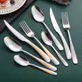 24pcs Stainless Steel Tableware Set, Including Knife, Fork, Spoon, Coffee Spoon and Box, Suitable for Kitchen and Restauran.