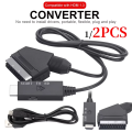 SCART to HDMI-compatible Converter Cable Video Audio Converter Adapter Scart in HDM Out Suport 720P/1080P Switch for HDTV DVD.