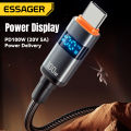 Essager 100W Type C to Type C Cable 5A PD Fast Charging USB C to USB C Display Cable For Macbook Laptop iPad  14 iPhone 15. 