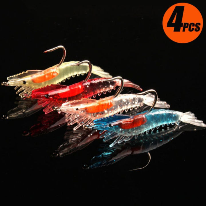 4pcs%20Realistic%20Soft%20Shrimp%20Fishing%20Lures%20Artificial%20Bait%20with%20Sharp%20Hooks%20for%20Freshwater%20Saltwater%20-%20Image%202