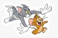 FAMOUS TOM AND JERRY CARTOON STICKER SHEET. 