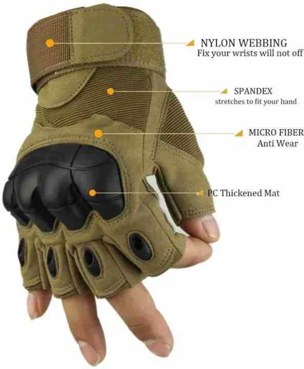 Motorcycle%20Military%20Grade%20Gloves%20Half%20Finger%20Green%20-%20Hand%20Gloves%20For%20Bike%20-%20Image%204
