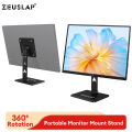 ZEUSLAP Rotating Portable Monitor Desk Metal Stand Holder For VESA Mount Monitor. 