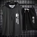 Men's track suit summer sportswear two-piece t-shirt shorts brand tracksuit jogging men's sports suit fitness clothes exercise. 