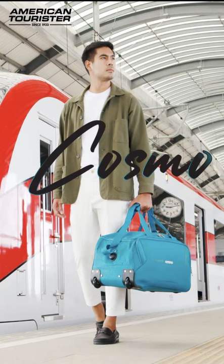 American Tourister Travel Bag with wheel and handle luggage style *100% Authentic *Since 1982 *COSMO GREY *60 liters capacity