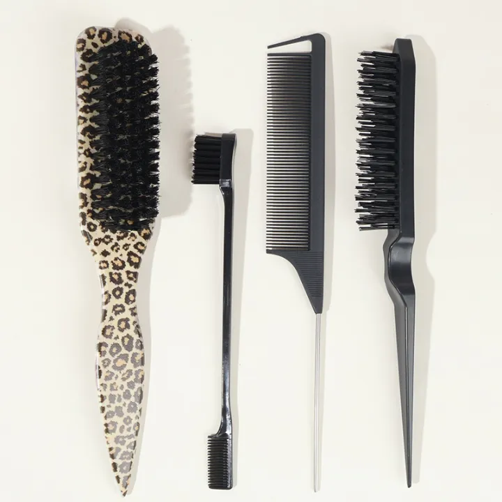 Bristle%20Slick%20Back%20Hair%20Brush%20for%20Sleek%20Ponytail%20Bun%20&%20Smoothing%20Baby%20Hairs,%20Flyaways,%20Edge%20Control%20-%20Backcombing%20&%20Teasing%20-%20Image%203