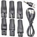 LISI 8 PCS Power Cord 5V Universal Replacement Charger USB Adapter for All Kinds Hair Clippers Beard Trimmers Shavers Desk Lamps.