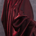 Glitter Wine Red Fabric for Party Dress, Glazed Silk Fabrics by Meters, Gradient Sewing Cloth, DIY Apparel Sewing Supplies. 