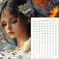 3D Eyes Face Makeup Temporary Tattoo Self Adhesive Clear Water Drop Stickers Festival Body Art Decorations Nail Art Accessories. 