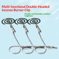 6pcs, double headed metal clip, crocodile mosquito coil clip, bendable advertising label clip, clip for Aromatic metal clip.