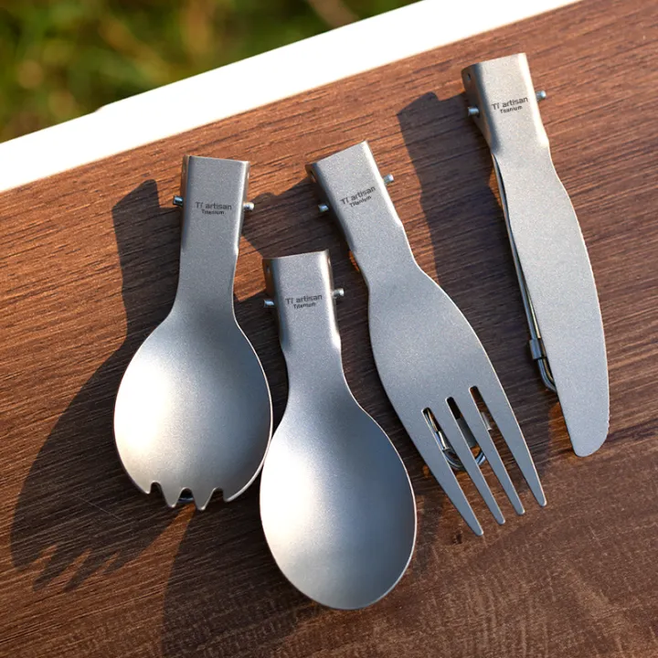 Tiartisan%20Titanium%20Foldable%20Cutlery%20(Stainless%20Steel%20Handle)%20Portable%20Outdoor%20Camping%20Tableware%20Hiking%20Folding%20Fork%20Spoon%20Knife%20-%20Image%202
